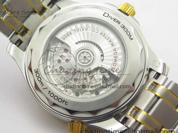 1103 MultiPurpose 2018 Seamaster Diver 300M SS YG VSF 1:1 Best Edition YG Bezel Black Dial on SS YG Bracelet A 7937